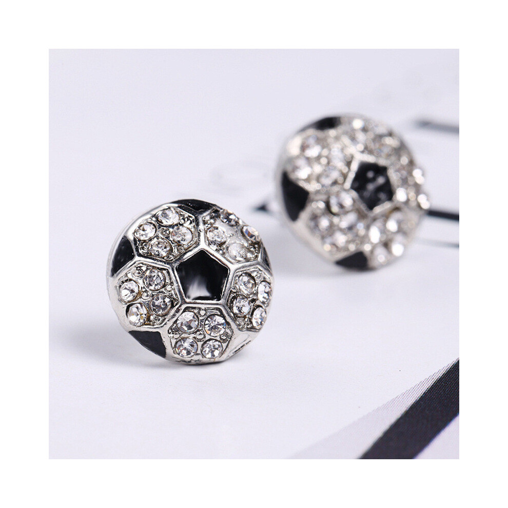 (Soccer) Basketball Trend Spring Baseball Volleyball Earrings Zirconia With Sparkling