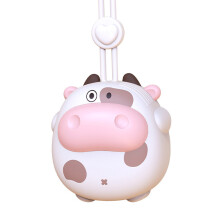 Kuh Cartoon Nackenventilator 8x5x7,5 cm USB Weiß