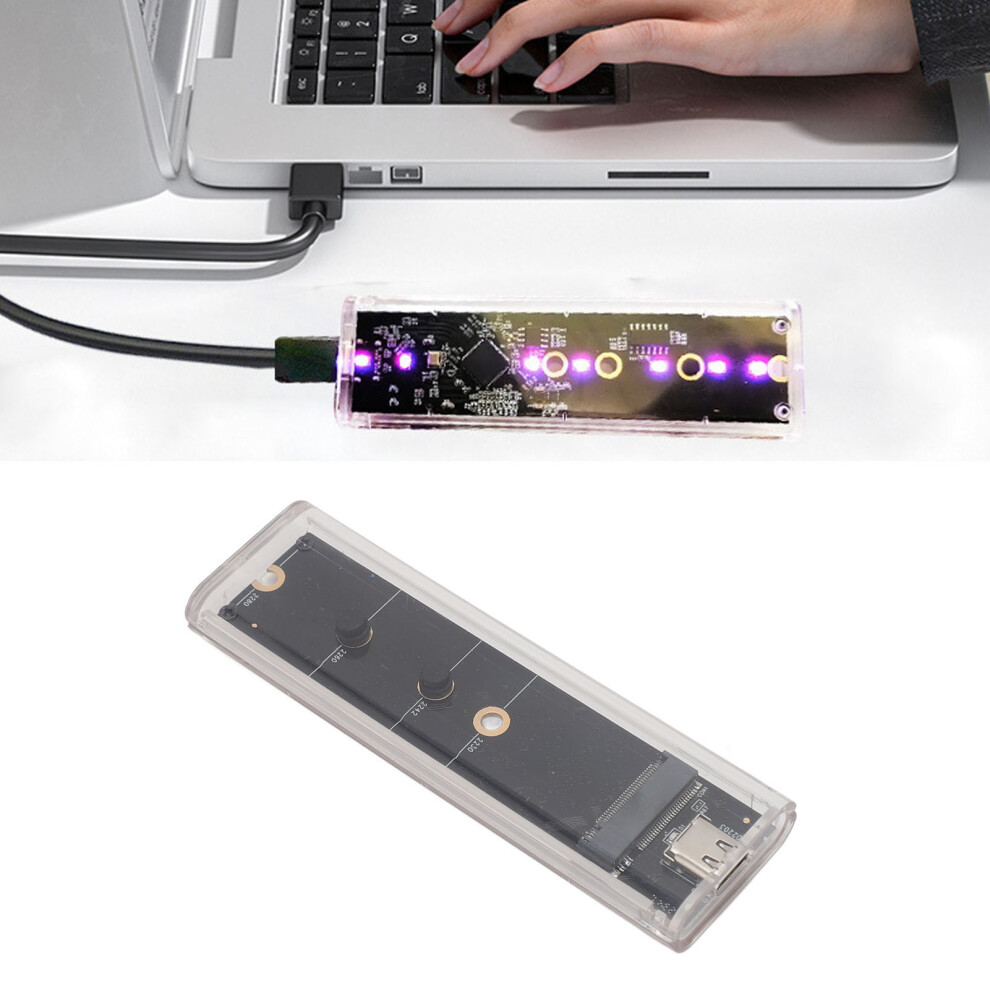 M.2 Nvme Usb 3.1 Gen2 Enclosure Rgb 10Gbps, Supports 2230-2280 7691348791496