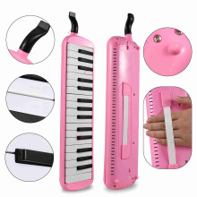 32-Key Melodica Instrument with Bag, Pink/Black/Blue, 42x10.5cm