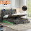 (4ft6 Double, with RGB LED Lighting) Upholstered Bed Frame with Hydraulic and Drawers 8