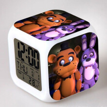 (66)Fnaf Beer Multifunctioneel 7-kleuren Digitaal Alarmklok Led Horloge Alarmklok Kubus