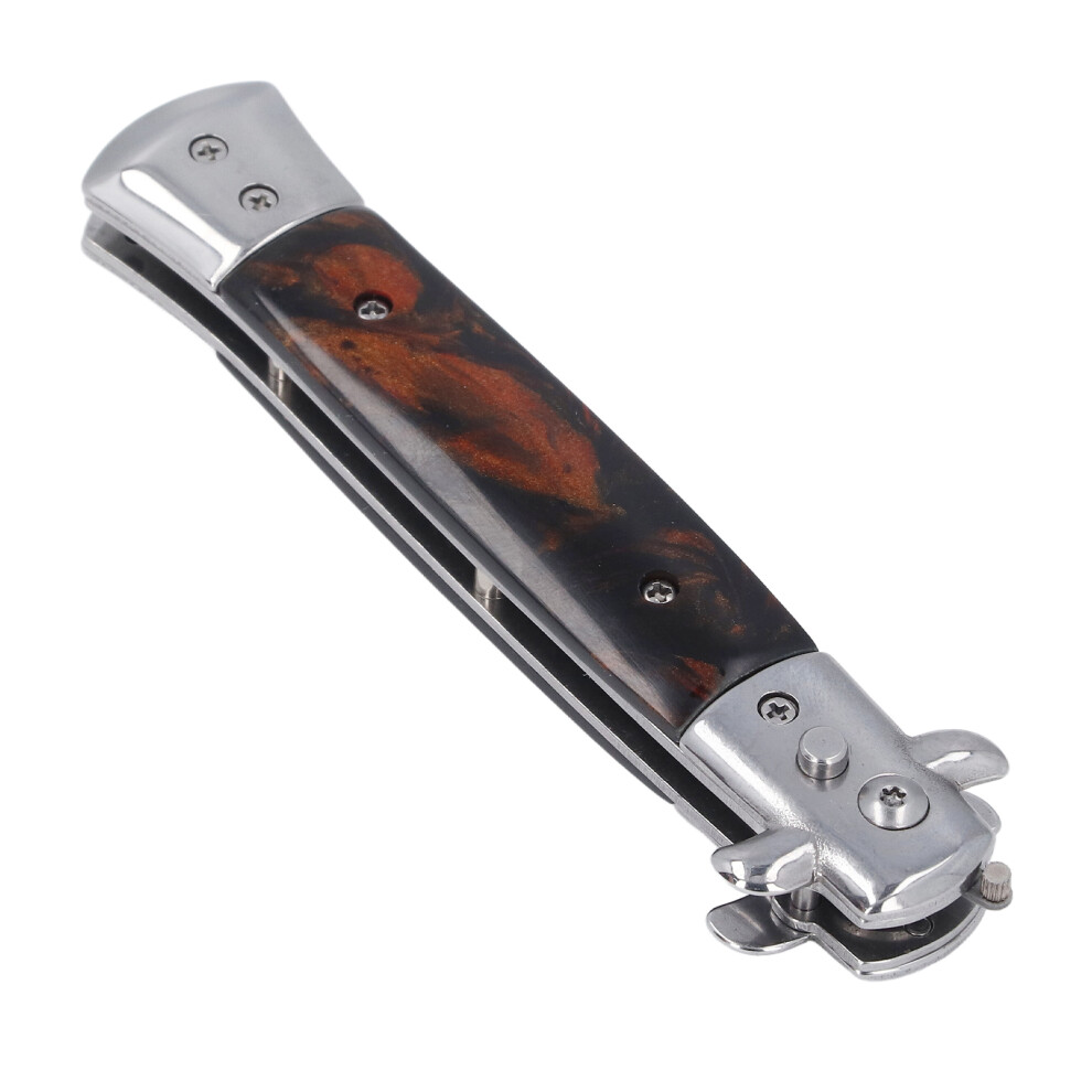 Unisex Stainless Steel Switchblade Spring Folding Comb For Hair Styling