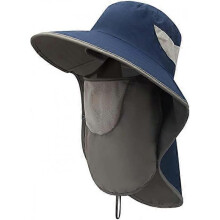 Summer Sun Cap Fishing Hats UPF 50+ Sun Protection Travel Beach Hat with Neck Face Flap Cover for Man Women