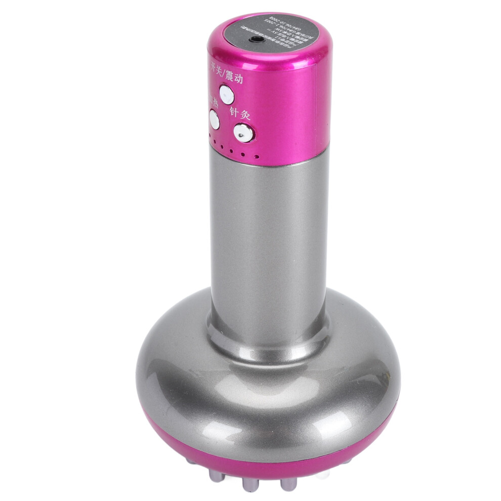 Purple Electric Meridian Massage Brush | Microcurrent Cellulite Heating Vibration Handheld
