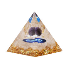 Piramide Costellazione in resina di pietra 5x5x5 cm
