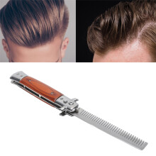 Switchblade Aceite para el cabello Peine de acero inoxidable Secoya