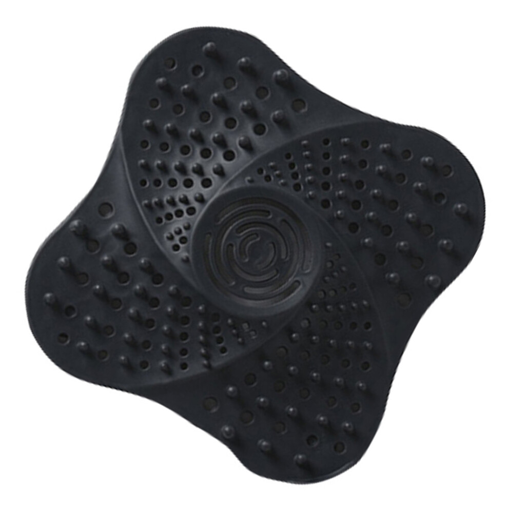 Silicone Hair Catcher For Shower Drain - Anti Clogging & Reusable - Black 9441348795417