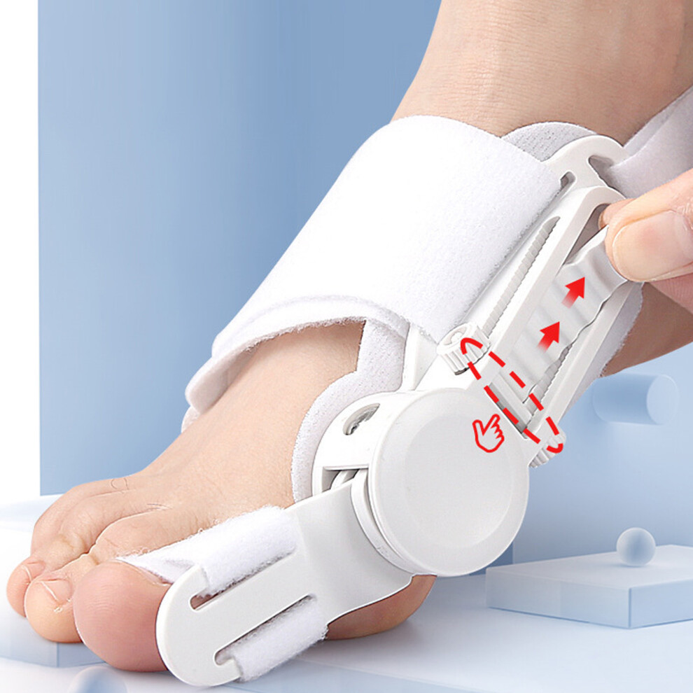 White Adjustable Bunion Splint Orthopedic Toe Separator Corrector One Size