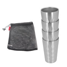 4 Pcs 350ml Outdoor Camping Portable 304 Stainless