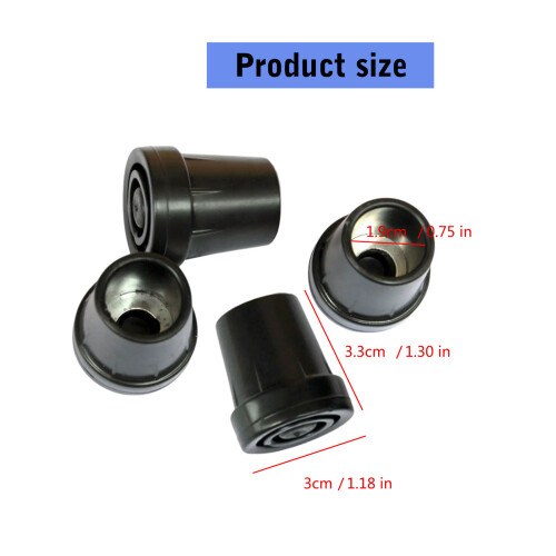 4Pcs Trekking Poles Cane Tip Protector Foot Cover Walking Stick 2