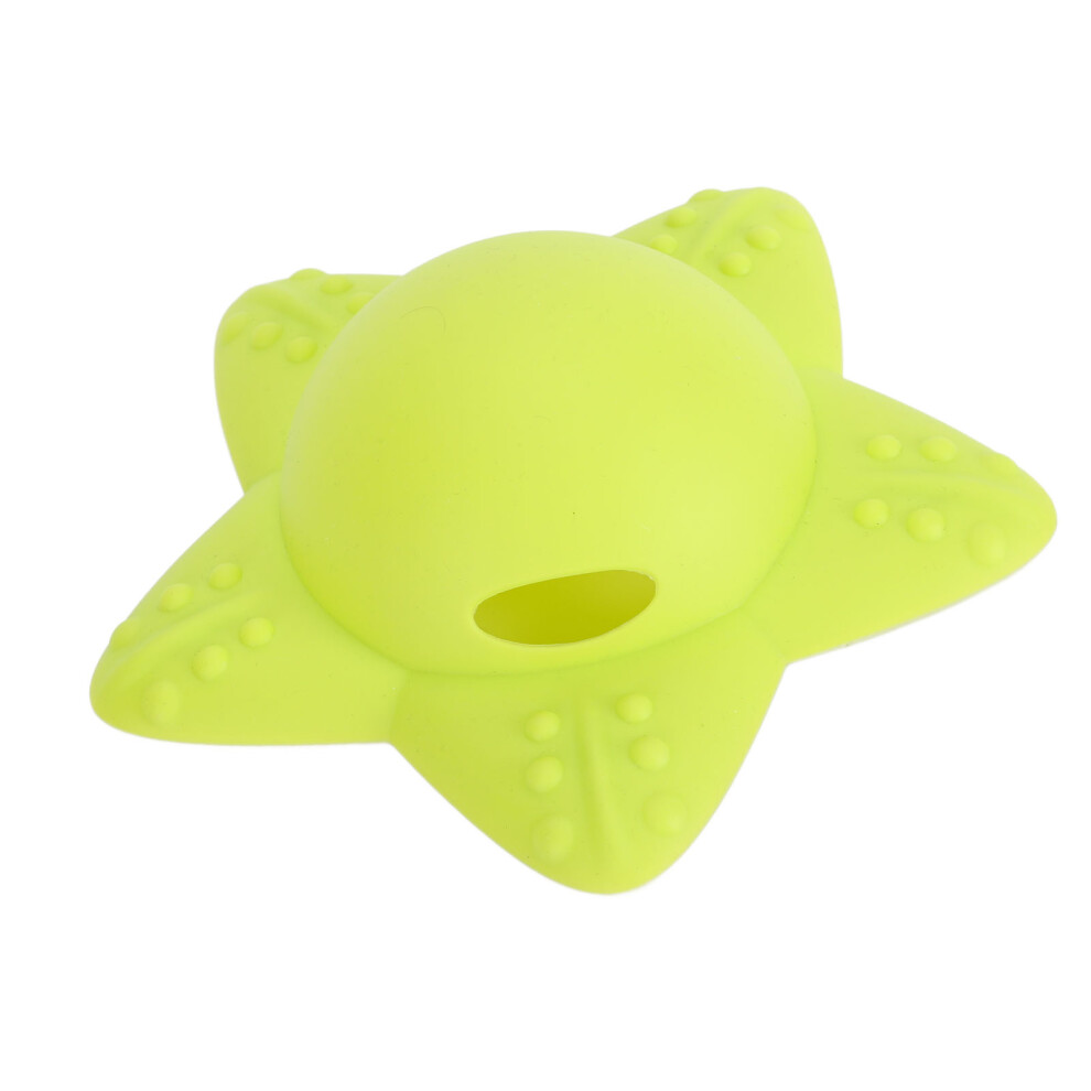 Green Silicone Cartoon Starfish Bathtub Overflow Drain Cover Plug