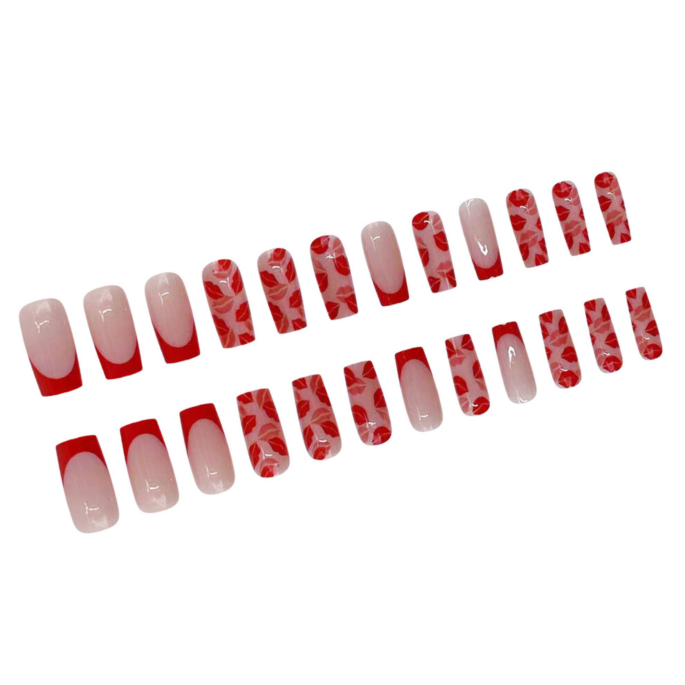French Fake Nail Valentine Designs False Nail,Artificial Nail