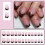 24pcs Leopard Print Square Press On Nail Set Artificial Nail for 2