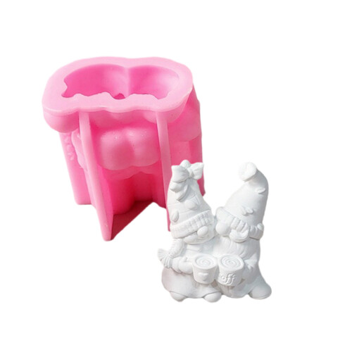 Gnome Plaster Candle Making Mold Silicone Mold for Valentines