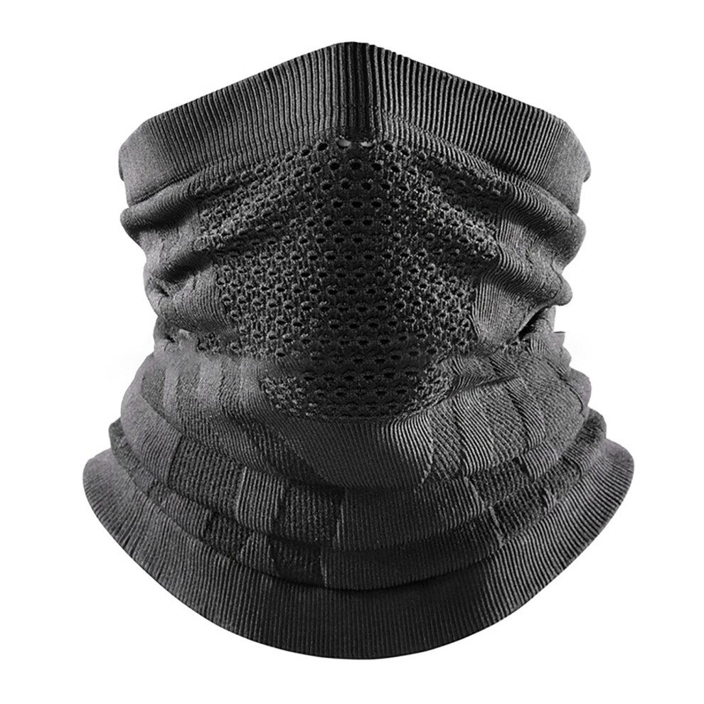Neck Tube Scarf Face Shield Thicken Neck Warmer Black 8320539065885