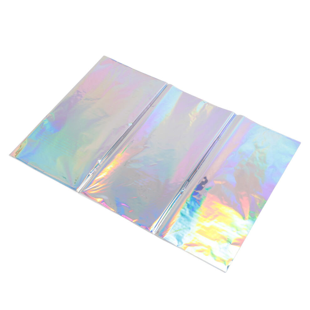 4pcs Iridescent Plastic Rectangular Tablecloths, Shiny Holographic Disposable