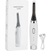 Heated Eyelash Curler Electric Eyelash Curler with 3 Temperature Gears Heats Up Quickly Natural