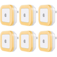 Night Light Plug-in [6 Pack] Smart Dusk to Dawn Sensor, Automatic Night Lights, Suitable for Bedroom, Bathroom, Toilet, Stairs, Kitchen, Hallway, Kids
