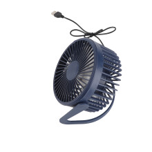 Portable 360 Degree Adjustable USB Fan for Home Office Silent Blue