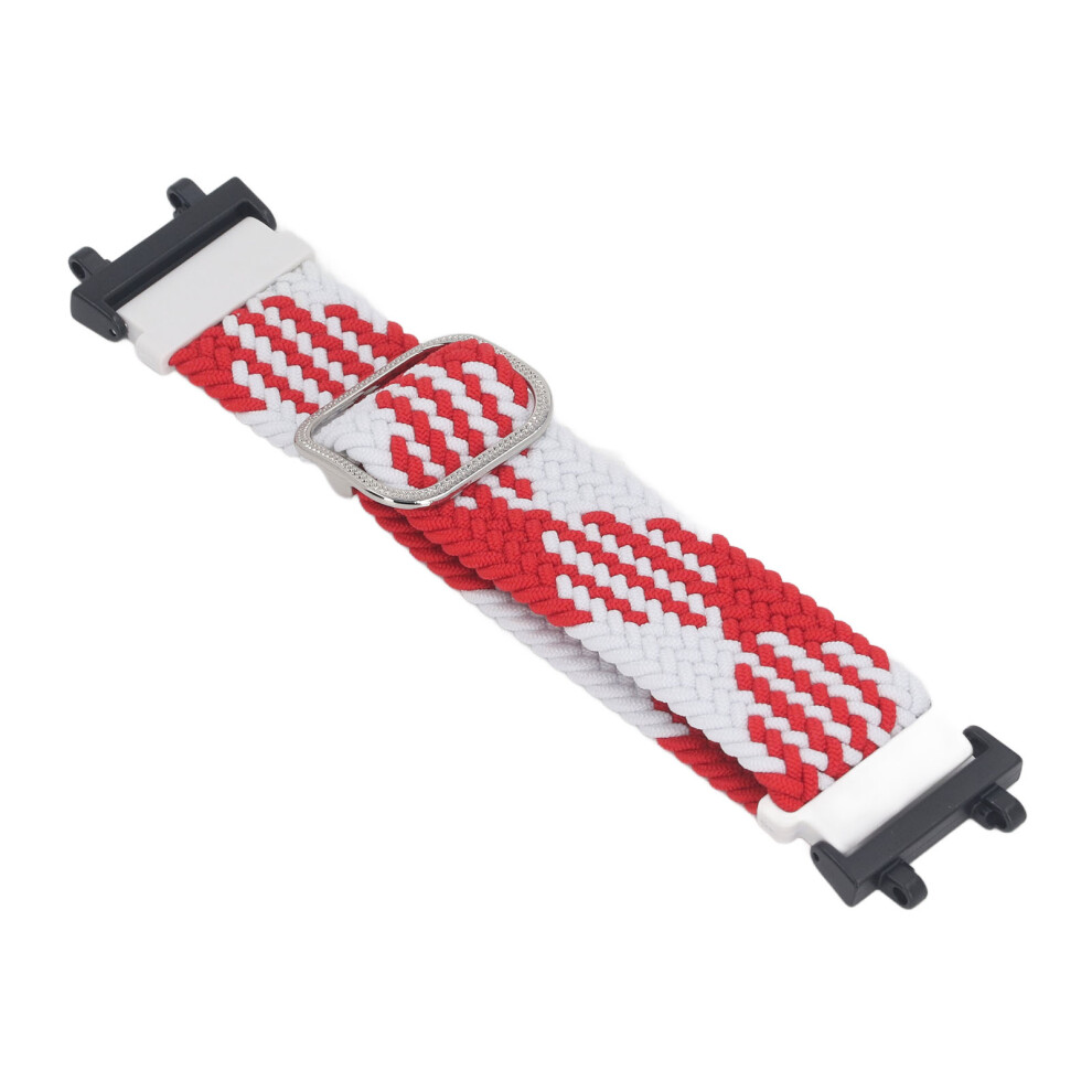Elastic Nylon Watch Band For Amazfit Active Edge A2212, Red & White White,Red 7681348801417