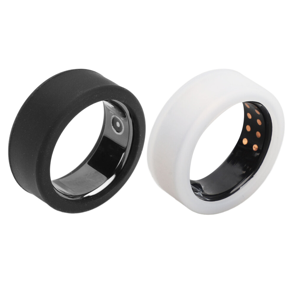 & Silicone Protective Covers For Smart Rings S Size 6-10 2 Pack Black/White 8211348802870
