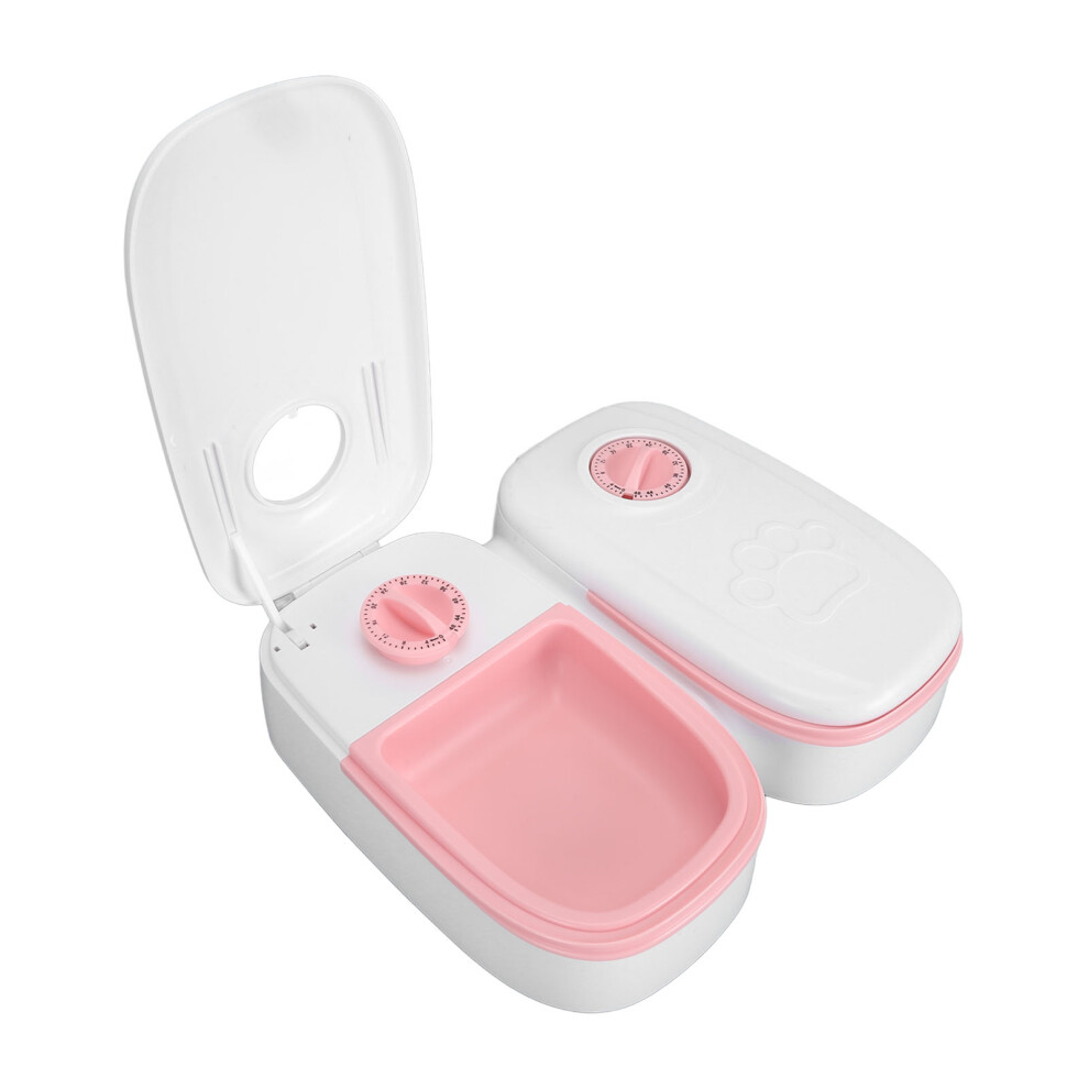 Large Capacity 2 Meal Pet Feeder Pink Smart Timed Dispenser for Dogs & Cats-image-OPC-PKDZWMK-NEW