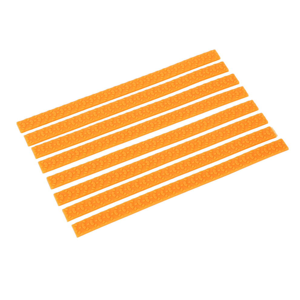 Orange 8Pcs Silicone Protective Luggage Wheel Covers For Quieter Travel