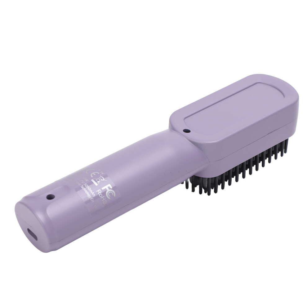 Portable Violet Cordless Hair Straightening Brush, 3200mAh Lithium Battery