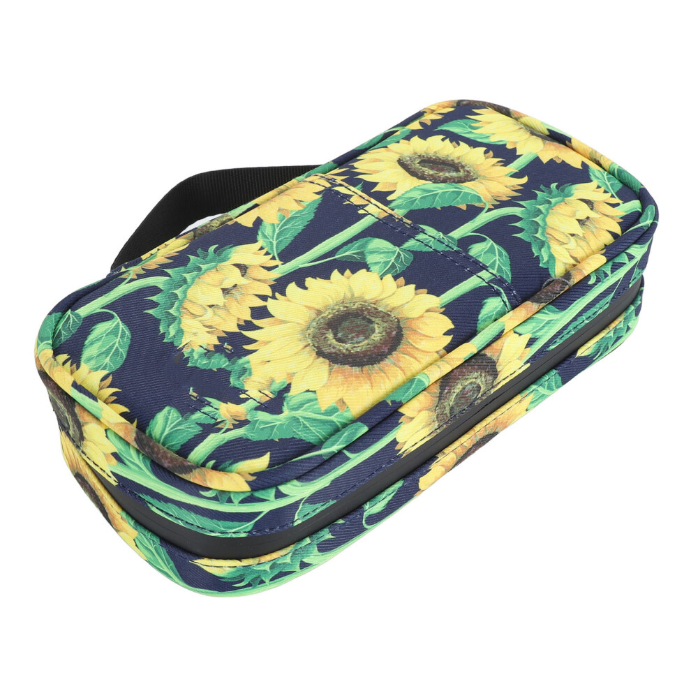 Portable Insulin Cooler Case Sunflower EVA 6-8H Cooling with 2 Ice Packs
