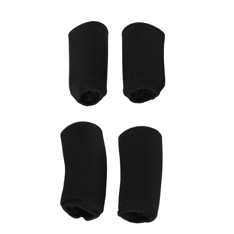 Black Finger Ice Sleeves 4 Pack Hot Cold Compression For Tendinitis & Swollen