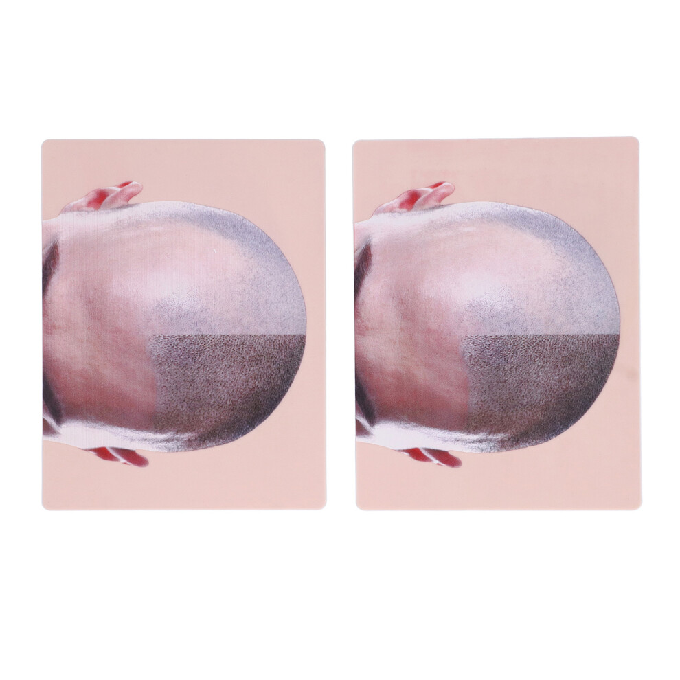2pcs Men's Scalp Silicone Skin for Micropigmentation and Tattoo Practice