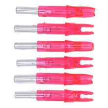 Durable 6.2mm LED Lighted Arrow Nocks 6Pcs Red for Night Hunting