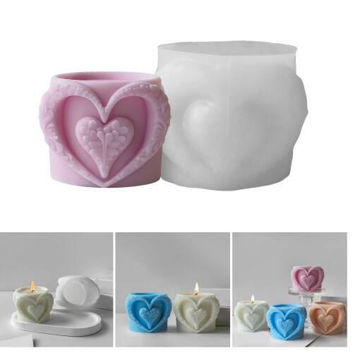 Soft Silicone Candle Mold For Individualized Heart Cup Candle 1