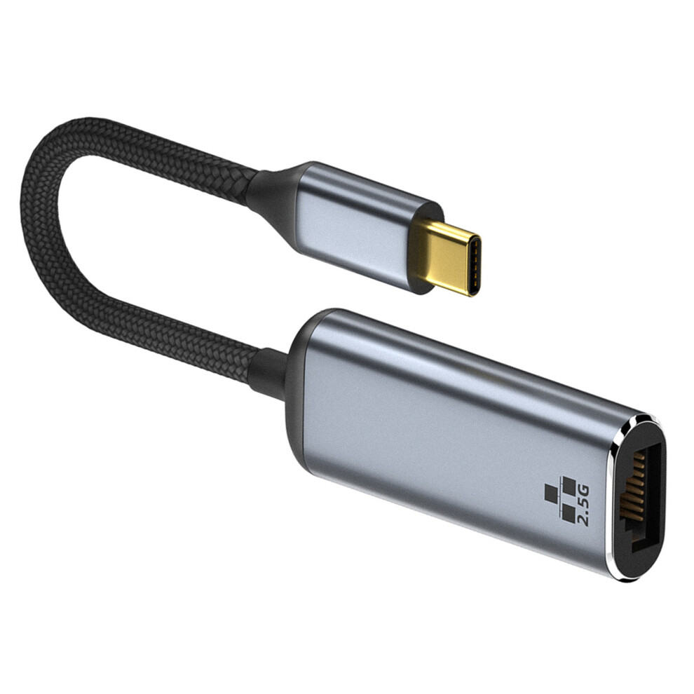 Type C To Rj45 Ethernet Adapter 2500Mbps Lan 2500Mbps Corded 7627000048097