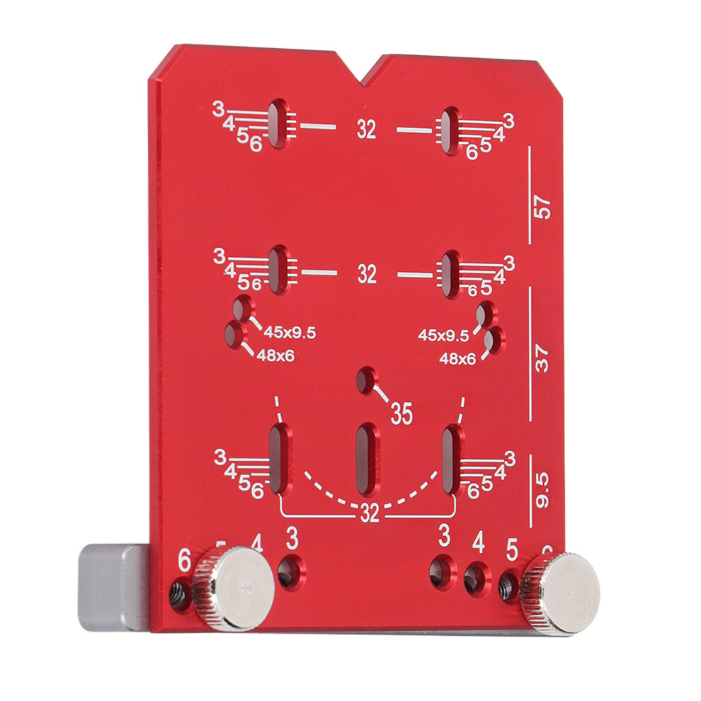 35Mm Red Hinge Positioning Ruler Adjustable Aluminium Alloy Cabinet Jigs 3281348806791