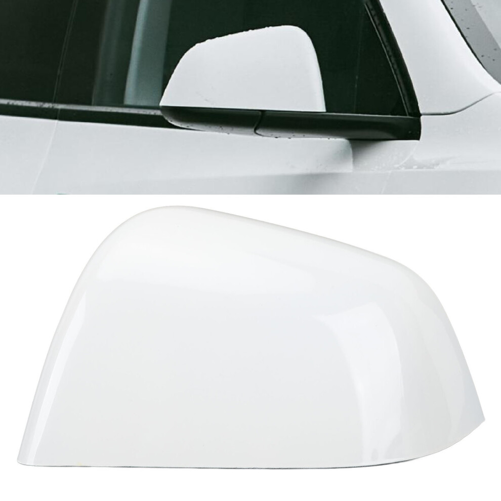 Left Side Mirror Cover Cap For Tesla Model Y Pearl White 4961348807071