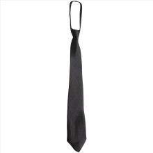 Heren effen zwarte polyester rits stropdas gladde rits stropdas
