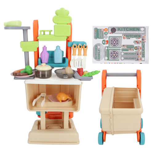 Set da cucina per bambini - Kit carrello giocattolo in plastica 1