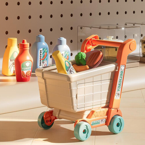 Set da cucina per bambini - Kit carrello giocattolo in plastica 2
