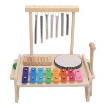 Kinder Trommel Glockenspiel Xylophon Set Buche & Metall