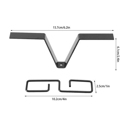 Rain Chain Hardware Black Gutter Clip for V Shaped Drain Pipe Hook Outdoor Use 1