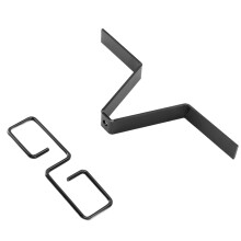 Rain Chain Hardware Black Gutter Clip for V Shaped Drain Pipe Hook Outdoor Use