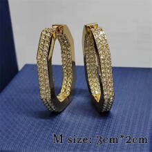 (M3) Original Hoop Earrings New Trendy Black Crystal Male Geometry Necklace Charm Fine Jewelry Sets for Women Luxury Party Jewelry