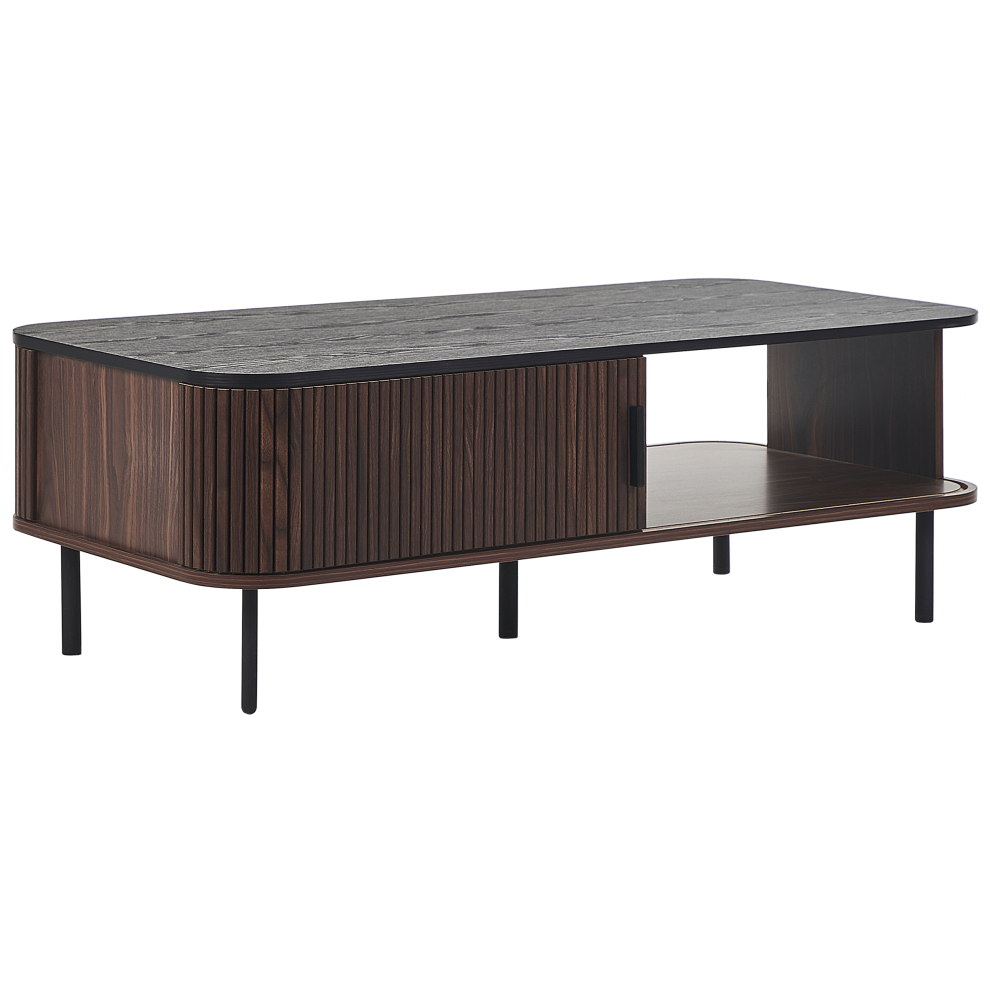 Coffee Table JOSE Dark Brown with Storage