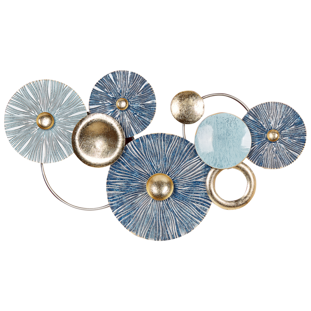 Wall Decor ACTINIUM Metal 51 cm Blue