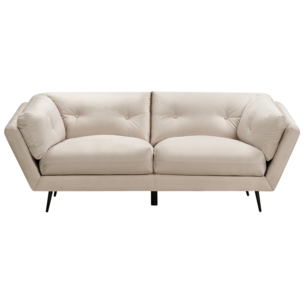 Sofa 3 Seater LENVIK Velvet Beige