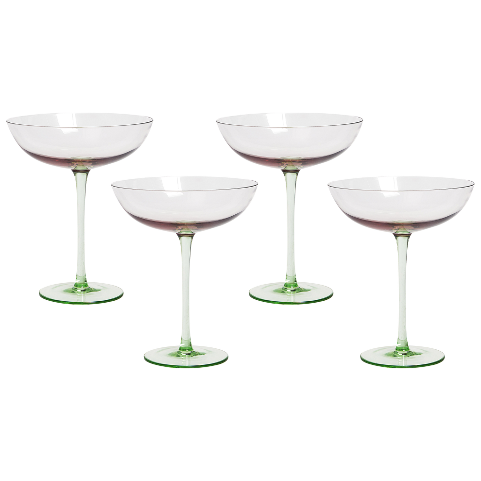 Set of 4 Martini Glasses DIOPSIDE 250 ml Pink