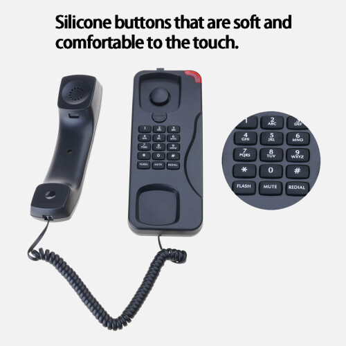 Mini Phone Wall Mountable Telephone Incomings Caller LCD Display 1