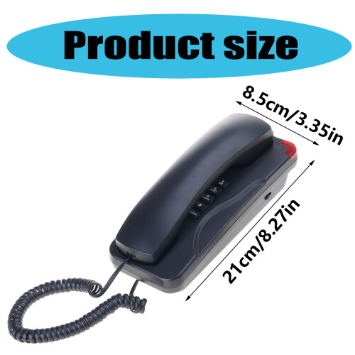 Mini Phone Wall Mountable Telephone Incomings Caller LCD Display 2